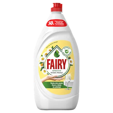 Fairy, Chamomile & Vitamin E, Skóra wrażliwa, płyn do mycia naczyń, delikatny dla skóry, 1350 ml