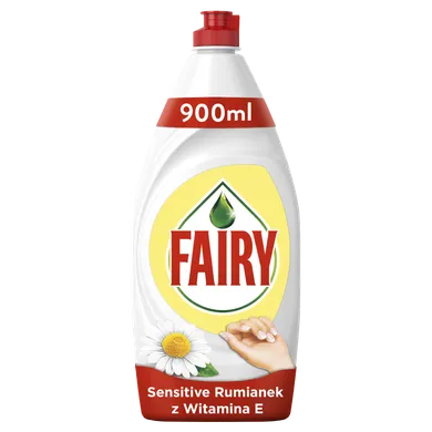 Fairy, Sensitive Rumianek i witamina E, płyn do mycia naczyń, 900 ml