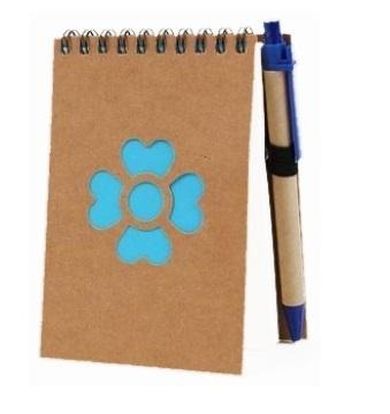 Fandy, Eco, notatnik spiralny z długopisem, Flower, 1 szt.