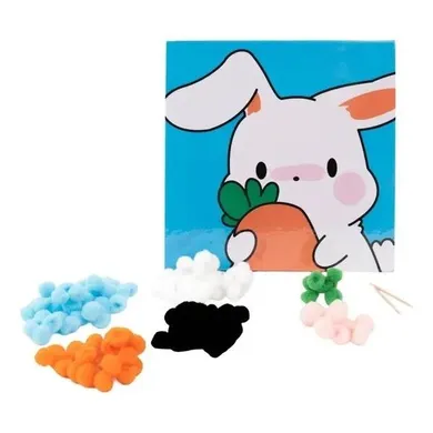 Fandy, mozaika pomponowa, królik