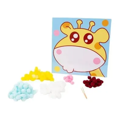 Fandy, mozaika pomponowa, żyrafa