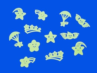 Fandy, naklejki fluorescencyjne