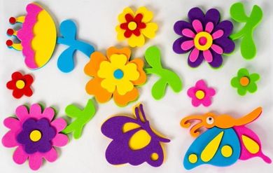 Fandy, naklejki piankowe 3D, 3 cm, Łąka