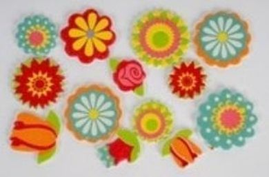 Fandy, naklejki piankowe, kwiaty