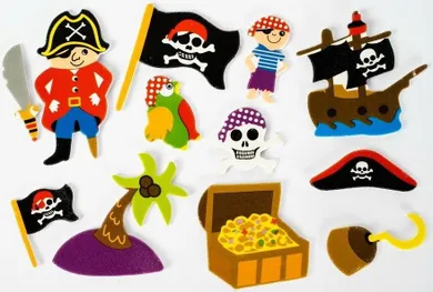 Fandy, naklejki piankowe, piraci, 3 cm