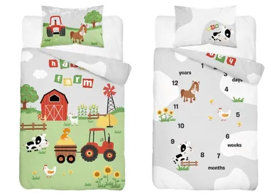 Farma, 2-częściowy komplet pościeli, 100-135 cm