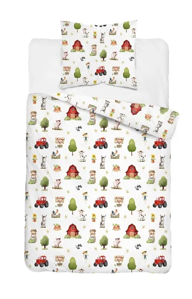 Farma, 2-częściowy komplet pościeli bawełnianej, 160-200 cm