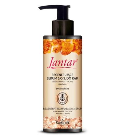 Jantar, Moc Bursztynu, regenerujące serum S.O.S. do rąk, 100 ml