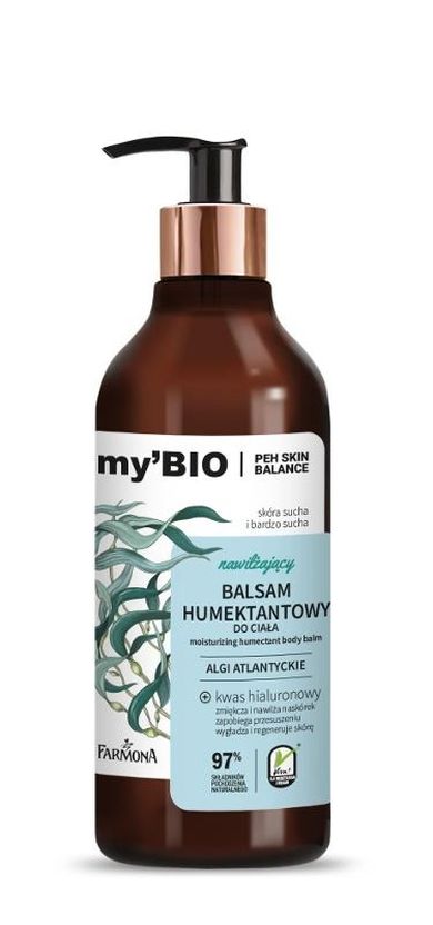 Farmona, my`Bio, nawilżający balsam humektantowy do ciała, algi atlantyckie, 400 ml