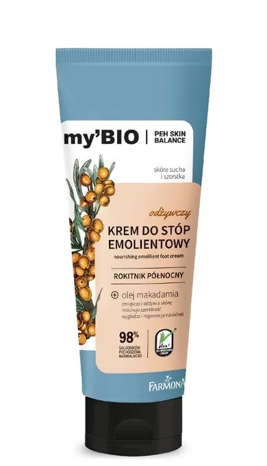 Farmona, my`Bio, odżywczy krem emolientowy do stóp, rokitnik północny, 100 ml