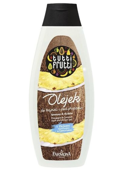 Tutti Frutti, olejek do kąpieli i pod prysznic, ananas & kokos, 425 ml