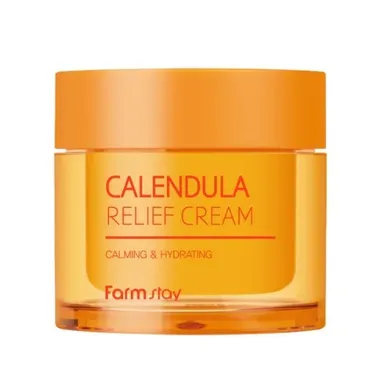 FarmStay, Calendula Relief Cream, łagodzący krem do twarzy, 80 ml