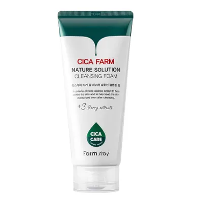 FarmStay, Cica Farm Nature Solution Foam Cleanser, pianka do mycia twarzy, 180 ml