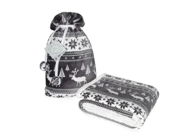 Faro, Saco, koc sherpa w worku, popielaty, 127-152 cm