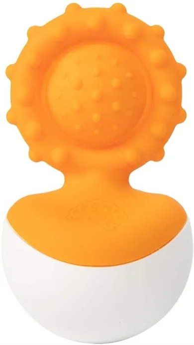Fat Brain Toy Co, Dimpl, wańka wstańka, gryzak, pomarańczowy
