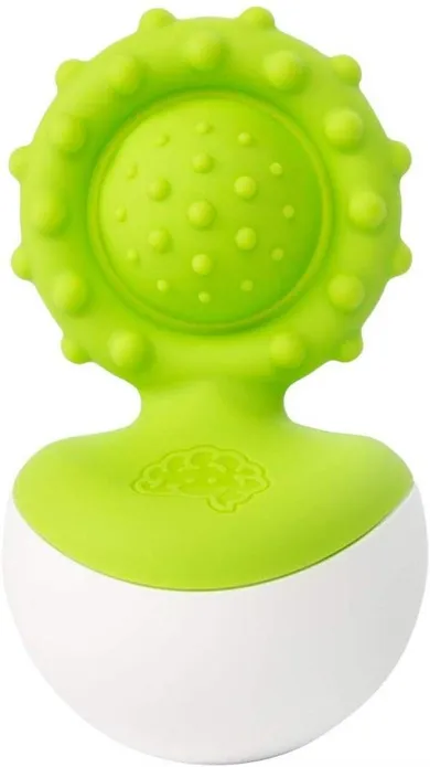 Fat Brain Toy Co, Dimpl, wańka wstańka, gryzak, zielony