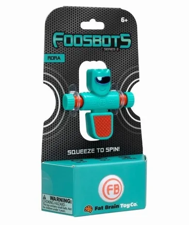 Fat Brain Toy Co, Foosbots, pojedynczy piłkarzyk, niebieski