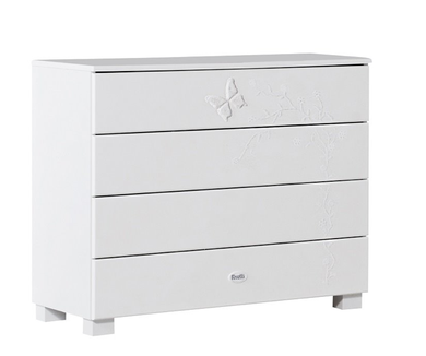 Feretti, Charme, Bianco, komoda, 4 szuflady
