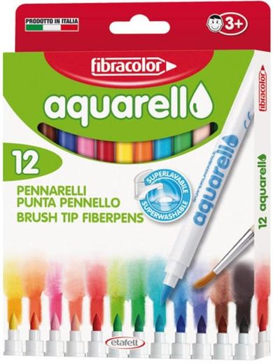 Fibracolor, Aquarello, pisaki, 12 kolorów