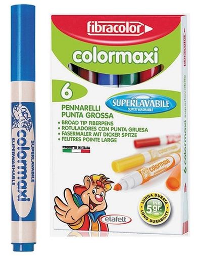 Fibracolor, Color Maxi, mazaki, 6 kolorów
