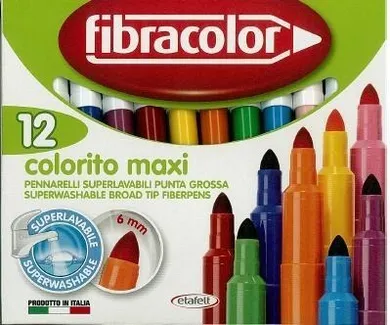 Fibracolor, Colorito Maxi, mazaki, 12 kolorów