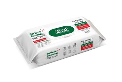 Fibril, mokre ręczniki czyszczące, XL, zielone, 100 szt.