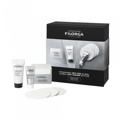 Filogra, Global Anti-Ageing Routine zestaw Time-Filler Eyes, 15 ml + NCEF-Intensive Serum, 7 ml + Meso-Mask, 15 ml + Cellulose Sponges