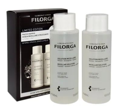 Filorga, zestaw, Micellar Solution, płyn micelarny do twarzy, 2-400 ml