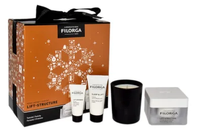 Filorga, zestaw, serum do twarzy, 7 ml + krem do twarzy, 50 ml + krem do twarzy na noc, 15 ml + świeczka zapachowa