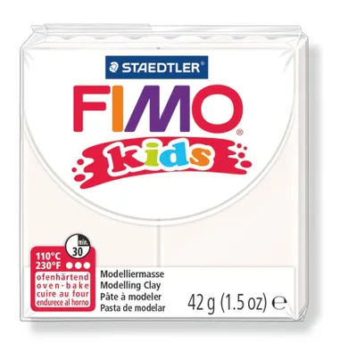 Fimo Kids, masa termoutwardzalna, biała, 42 g