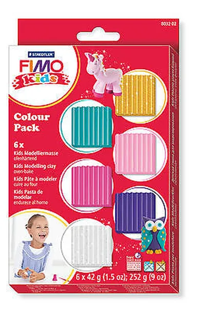 Fimo, kostka Kids, 42g, 6 kolorów