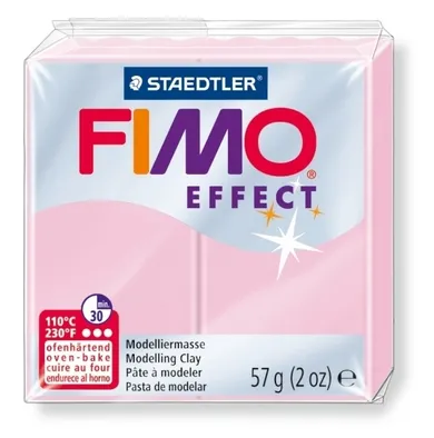 Fimo, masa plastyczna termoutwardzalna, Effect, różowy Pastelowy, 57g, kostka