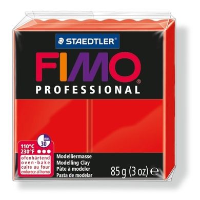 Fimo, masa plastyczna termoutwardzalna, Professional, czerwony, 85g