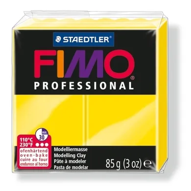 Fimo, masa plastyczna termoutwardzalna, Professional, żółty, 85g