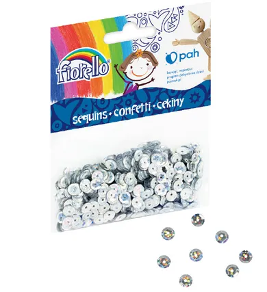 Fiorello, Confetti, cekiny, kółko, srebrne