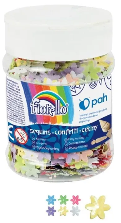 Fiorello, Confetti, cekiny, kwiatek, słoik, 50g