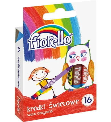 Fiorello, kredki świecowe, 16 kolorów