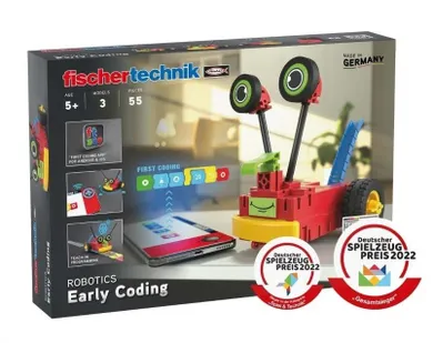 Fischertechnik, Early Coding robot, klocki konstrukcyjne, 55 elementów