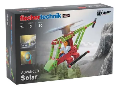 Fischertechnik, Solar, helokopter z panelem solarnym, klocki konstrukcyjne, 80 elementów
