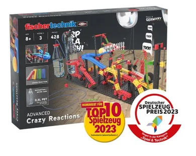 Fischertechnik, Szalone reakcje, klocki konstrukcyjne, 428 elementów