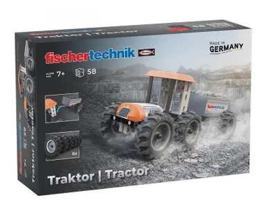 Fischertechnik, Traktor, klocki konstrukcyjne, 58 elementów