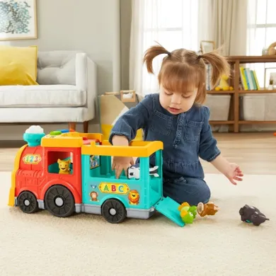 Fisher-Price, Edukacyjny pociąg ze zwierzątkami Little People, zabawka niemowlęca