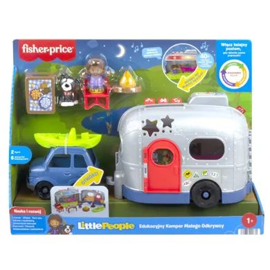 Fisher-Price, Little People, Edukacyjny Kamper Małego Odkrywcy, zabawka niemowlęca