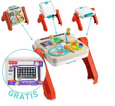 Fisher-Price, Stoliczek edukacyjny - Sztaluga 4 w 1 + Tablet malucha gratis, zestaw promocyjny
