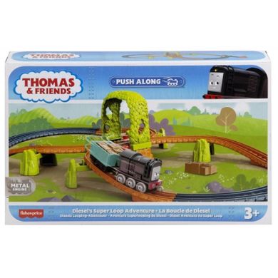 Fisher-Price, Tomek i Przyjaciele, Popchnij i jedź, Superpętla, zestaw z lokomotywką Diesel