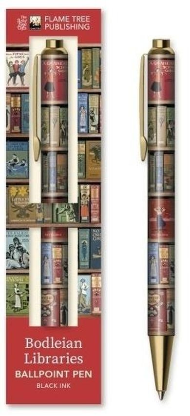 Flame Tree, długopis w pudełku, Półki z książkami Biblioteka