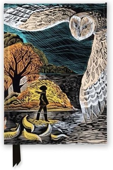 Flame Tree, notatnik A5, 176 stron, linia, Sowa jesienią Angela Harding