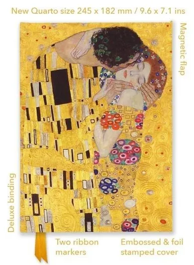 Flame Tree, notatnik, quatro, linia, Pocałunek Gustav Klimt, 1 szt.