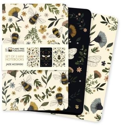 Flame Tree, zestaw 3 notatników, mini, linia, Jade Mosinski