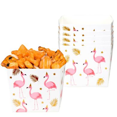 Flamingi, miseczki papierowe, 6 szt.